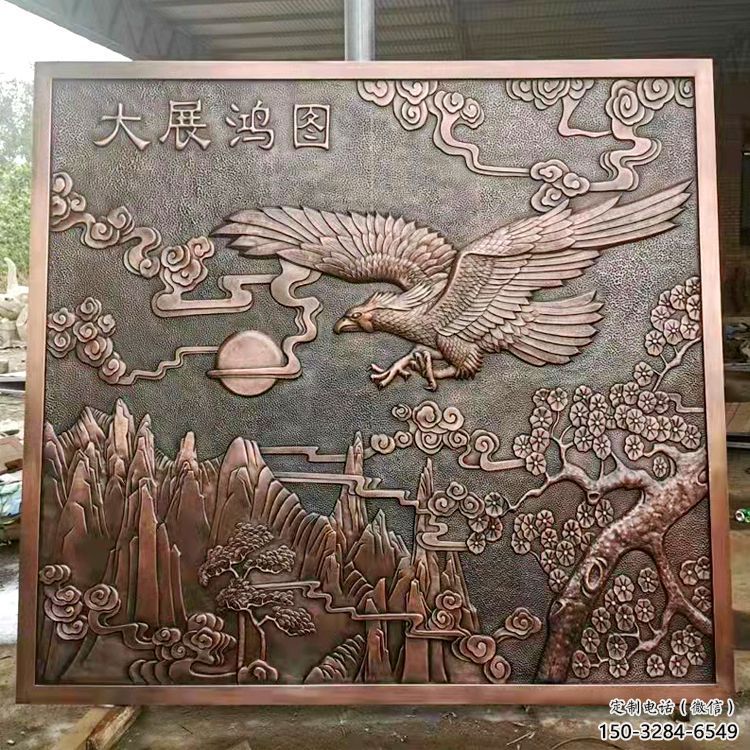 公園老鷹浮雕服務(wù)商，景觀雕塑，動物浮雕選定