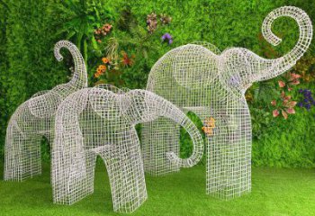 雕塑大象景觀精選，中式工藝，鏤空工藝大象雕塑供給