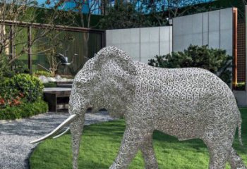 公園大象雕塑供求，景觀雕塑，鏤空藝術大象雕塑優選