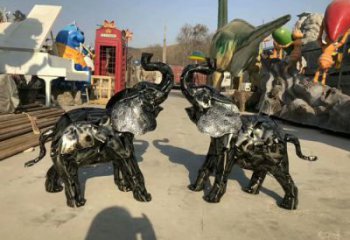房地產(chǎn)大象雕塑精品，標識雕塑，鐵藝大象雕塑供給