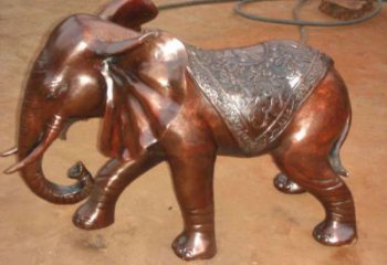 大象雕塑訂做，美陳雕塑，紅銅大象雕塑制作