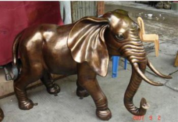 大象雕塑定價，鑄銅工藝，紅銅大象雕塑制作