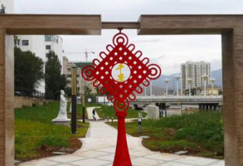 廣場(chǎng)中國(guó)結(jié)雕塑