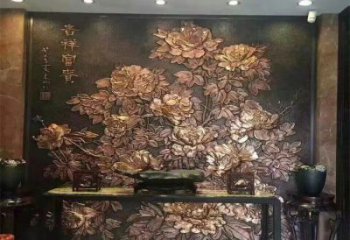 廣場花卉浮雕廠家，城市雕塑，景觀花卉浮雕定做