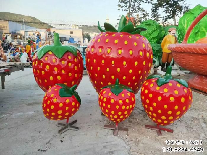 果籃雕塑選用,街道標識,園林草莓果籃雕塑批發 果籃雕塑選用,街道標識,園林草莓果籃雕塑批發