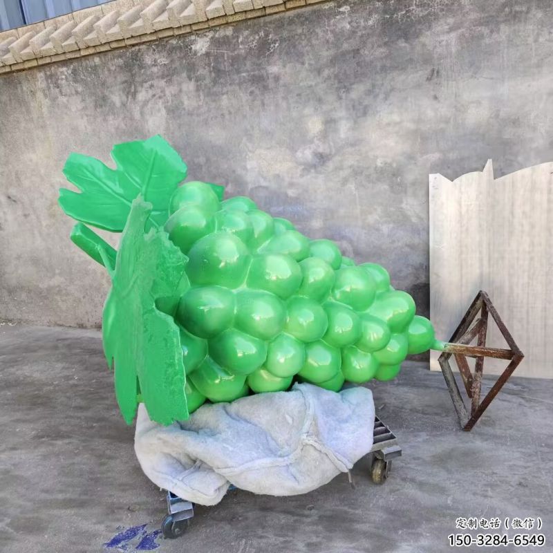 中式果籃雕塑定價，街頭雕塑，葡萄果籃雕塑工程