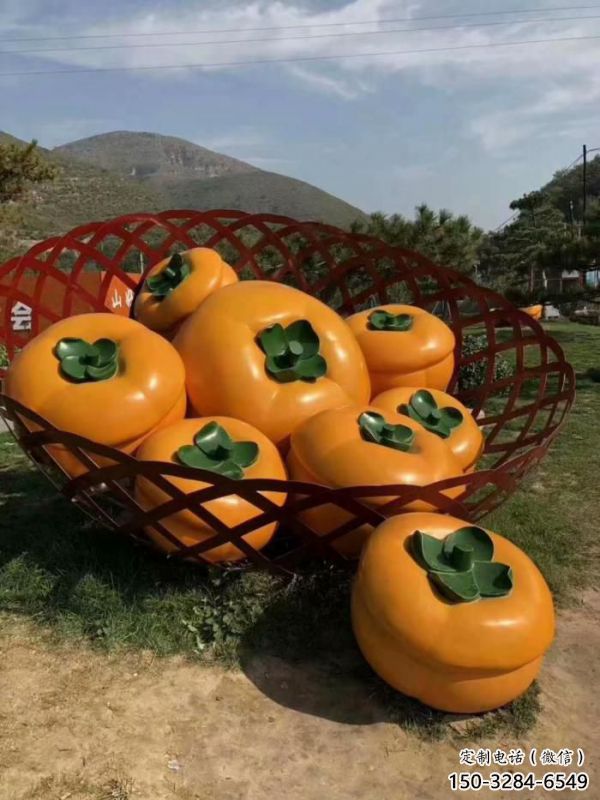 景觀果籃雕塑觀賞型,廣場系列,柿子果籃雕塑優選 景觀果籃雕塑觀賞型,廣場系列,柿子果籃雕塑優選