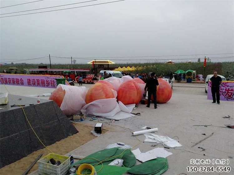 園林果籃雕塑展品,公園小品,桃子果籃雕塑生產商 園林果籃雕塑展品,公園小品,桃子果籃雕塑生產商