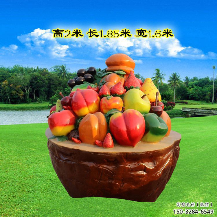 果籃雕塑訂做,室外軟裝,鐵藝果籃雕塑供應 果籃雕塑訂做,室外軟裝,鐵藝果籃雕塑供應