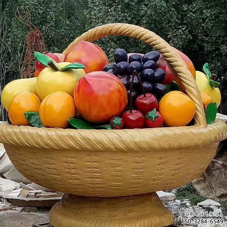 門口果籃雕塑供應，多彩藝術，鐵藝果籃雕塑供求