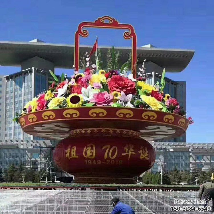 商業(yè)花籃雕塑供應(yīng)，城區(qū)小品，體育仿真花籃雕塑制造商