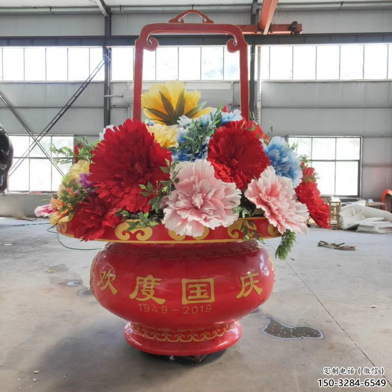 廣場(chǎng)花籃雕塑通用，景觀(guān)雕塑，城市花籃雕塑展品