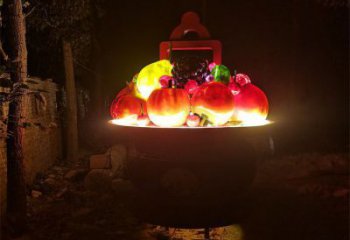 廣場果籃雕塑供求，露天雕塑，企業不銹鋼果籃雕塑標準