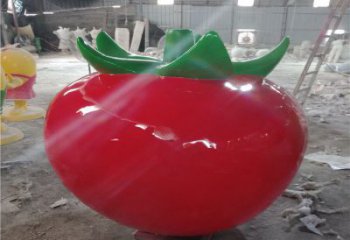 果籃雕塑展品，景觀概念，景觀番茄果籃雕塑優選
