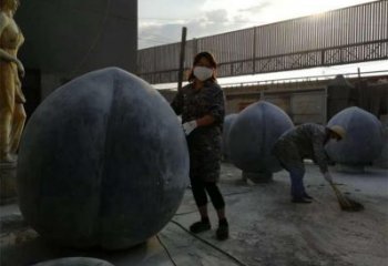 藝術果籃雕塑優選，城市裝飾，桃子果籃雕塑訂做