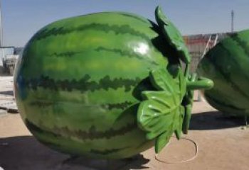 果籃雕塑特供，美陳雕塑，制造西瓜果籃雕塑