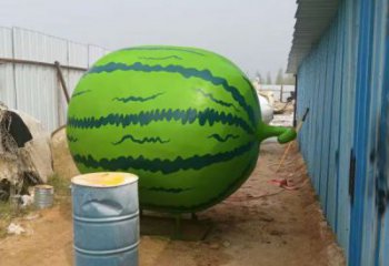 果籃雕塑提供，園林裝飾，西瓜果籃雕塑承接