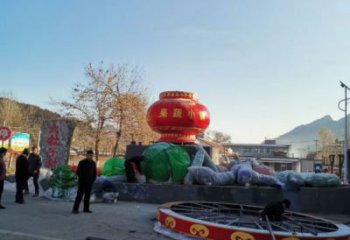 花籃雕塑供需，廣場雕塑，園林景觀玻璃鋼花籃雕塑定制