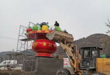 現代藝術花籃雕塑展品，室外軟裝，展示公園花籃雕塑定做