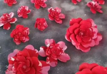 紀(jì)念花籃雕塑生產(chǎn)，廣場(chǎng)雕塑，玫瑰花花籃雕塑展品