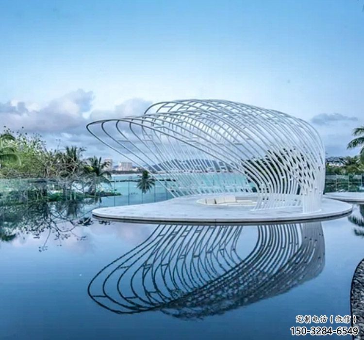 不銹鋼隧道藝術(shù)構(gòu)件廊架雕塑