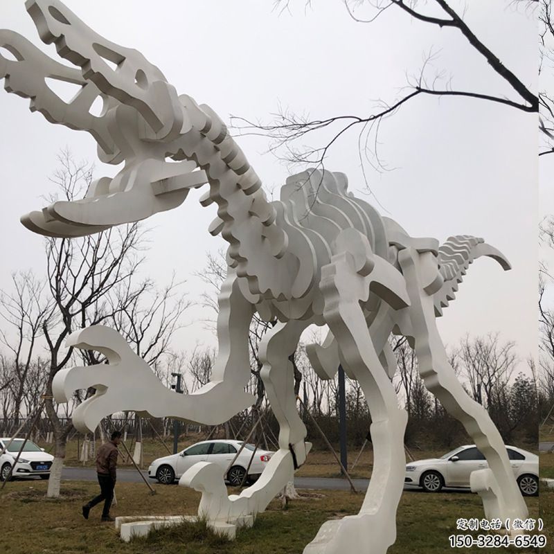 鏤空恐龍雕塑展品,金屬制作,恐龍骨架雕塑精品 鏤空恐龍雕塑展品,金屬制作,恐龍骨架雕塑精品