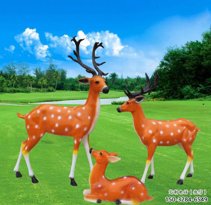 梅花鹿雕塑擺件 梅花鹿雕塑擺件