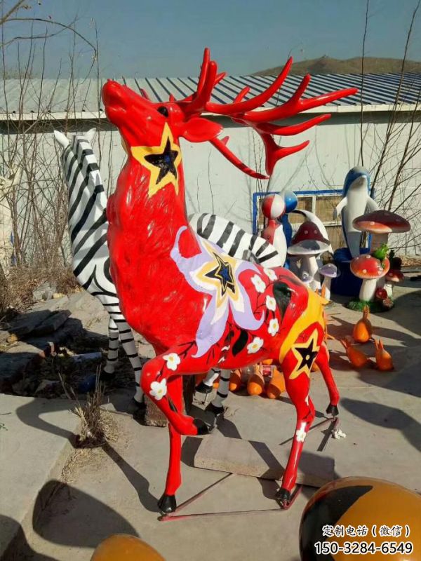 梅花鹿雕塑觀賞型,公園小品,玻璃鋼梅花鹿雕塑生產商 梅花鹿雕塑觀賞型,公園小品,玻璃鋼梅花鹿雕塑生產商