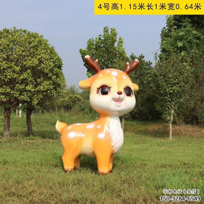 藝術小鹿雕塑優選，城市裝飾，卡通小鹿雕塑訂做