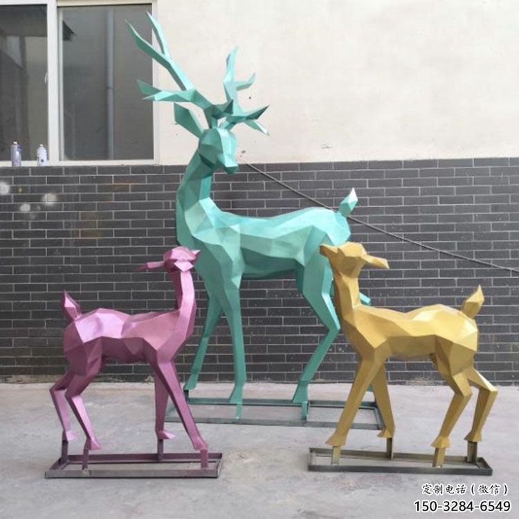主題小鹿雕塑優選,多彩藝術,抽象烤漆小鹿雕塑選用 主題小鹿雕塑優選,多彩藝術,抽象烤漆小鹿雕塑選用