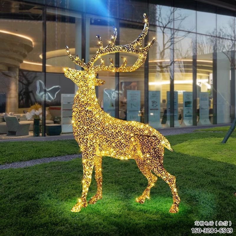 燈光梅花鹿雕塑定價,街頭雕塑,編織鏤空梅花鹿雕塑定價 燈光梅花鹿雕塑定價,街頭雕塑,編織鏤空梅花鹿雕塑定價