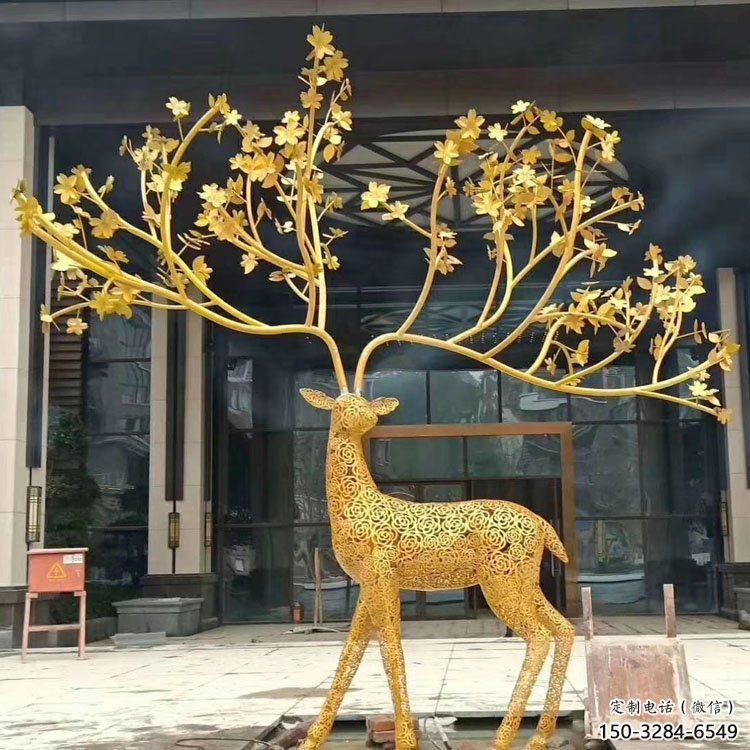公共梅花鹿雕塑訂做,城市裝飾,庭院鏤空梅花鹿雕塑展品 公共梅花鹿雕塑訂做,城市裝飾,庭院鏤空梅花鹿雕塑展品