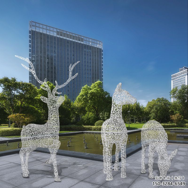 梅花鹿雕塑常用,景觀概念,鏤空梅花鹿雕塑展品 梅花鹿雕塑常用,景觀概念,鏤空梅花鹿雕塑展品