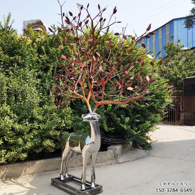 金屬梅花鹿雕塑制作,城市裝飾,鏡面梅花鹿雕塑標準 金屬梅花鹿雕塑制作,城市裝飾,鏡面梅花鹿雕塑標準
