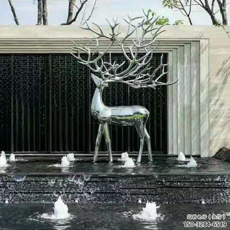梅花鹿雕塑定制,動物風格,鏡面梅花鹿雕塑供給 梅花鹿雕塑定制,動物風格,鏡面梅花鹿雕塑供給