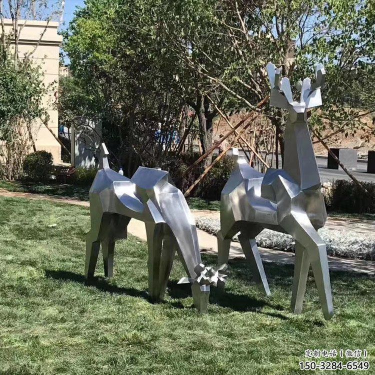 小鹿雕塑精選，街頭藝術(shù)，公園切面小鹿雕塑承接