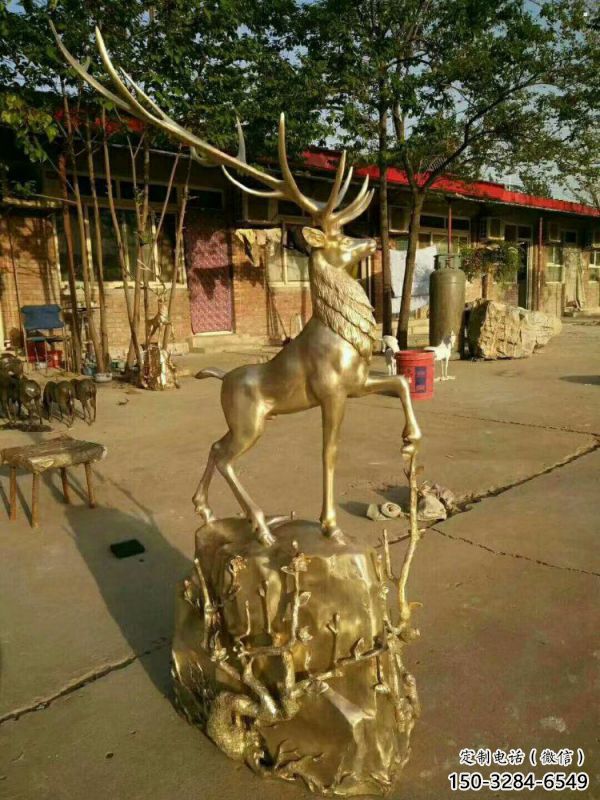 梅花鹿銅雕塑供需,室外軟裝,金屬梅花鹿銅雕塑制作 梅花鹿銅雕塑供需,室外軟裝,金屬梅花鹿銅雕塑制作