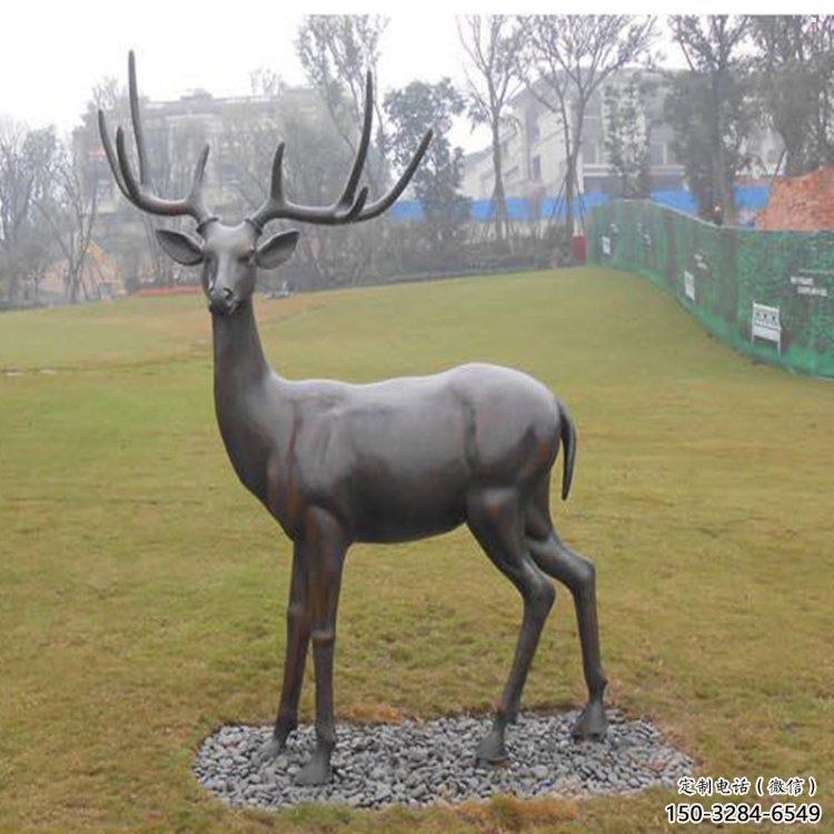 銅梅花鹿雕塑生產，戶外擺放，梅花鹿銅雕塑精選