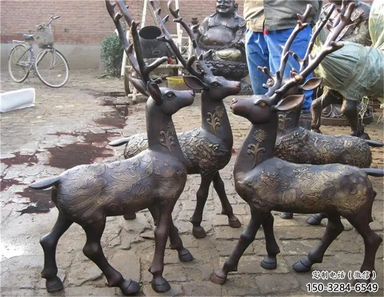 銅小鹿雕塑展品,花園小品,小鹿銅雕塑優選 銅小鹿雕塑展品,花園小品,小鹿銅雕塑優選