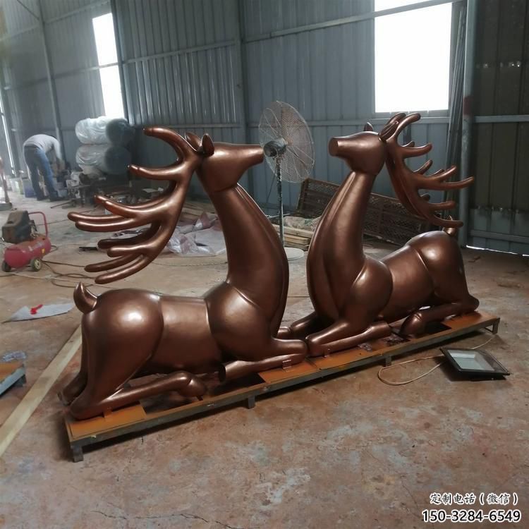冷飲店馴鹿雕塑,鍍銅海洋雕塑,鏡面工藝 冷飲店馴鹿雕塑,鍍銅海洋雕塑,鏡面工藝