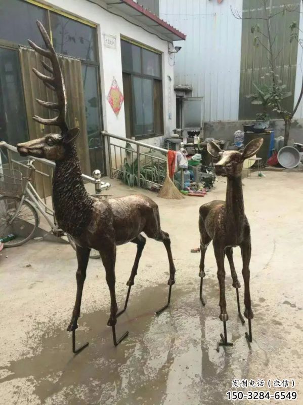 銅鹿雕塑,鑄銅動物雕塑 銅鹿雕塑,鑄銅動物雕塑