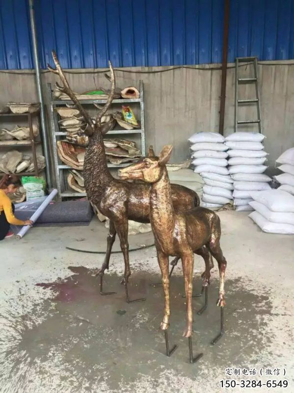 銅鹿雕塑,鑄銅動物雕塑 銅鹿雕塑,鑄銅動物雕塑