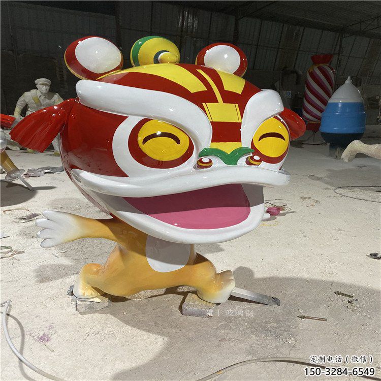 吉祥物動物雕塑,卡通獅子雕塑,玻璃鋼彩繪效果 吉祥物動物雕塑,卡通獅子雕塑,玻璃鋼彩繪效果