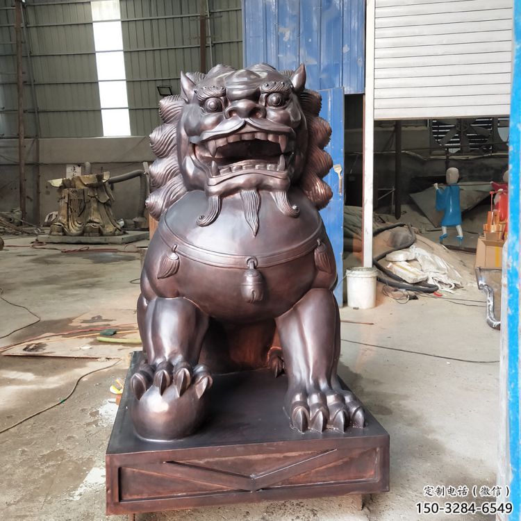 紫銅獅子雕塑提供,露天雕塑,蹲獅雕塑生產承接 紫銅獅子雕塑提供,露天雕塑,蹲獅雕塑生產承接
