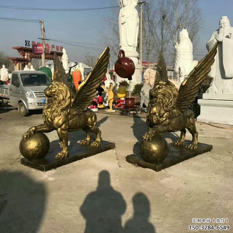青銅獅子雕塑觀賞型,露天雕塑,戶外飛獅雕塑訂做 青銅獅子雕塑觀賞型,露天雕塑,戶外飛獅雕塑訂做