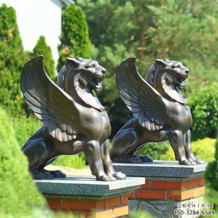 鑄銅獅子雕塑批發,標識雕塑,展示飛獅雕塑優選 鑄銅獅子雕塑批發,標識雕塑,展示飛獅雕塑優選