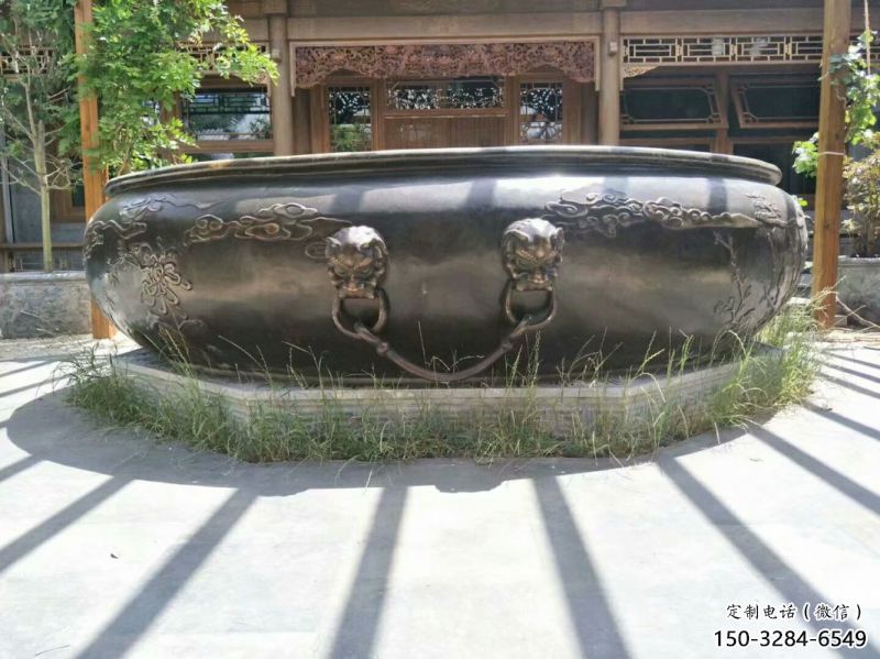 花缽式太平缸雕塑 花缽式太平缸雕塑