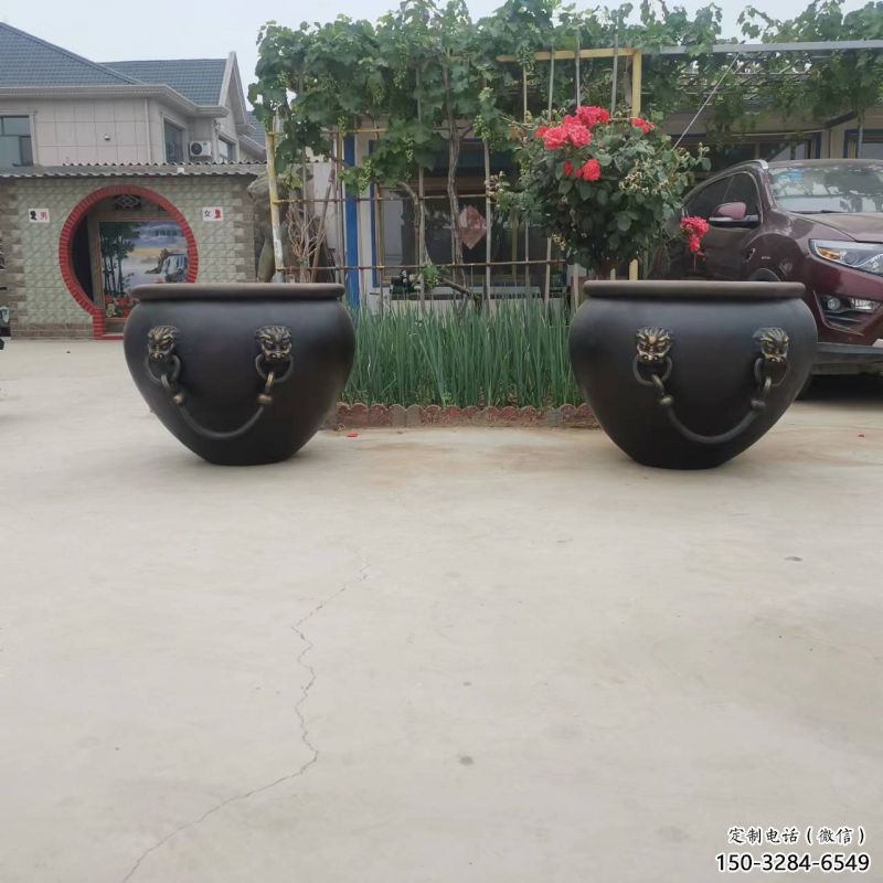 景觀太平缸雕塑-鑄銅缸雕塑 景觀太平缸雕塑-鑄銅缸雕塑