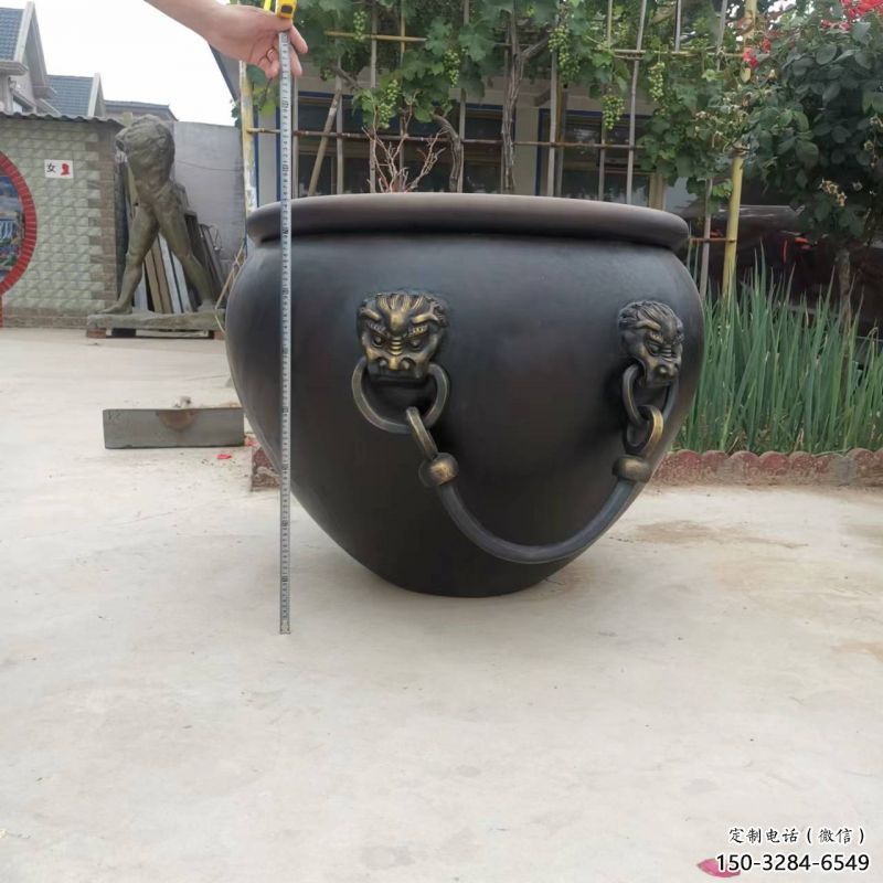 實(shí)心鑄鐵缸雕塑 實(shí)心鑄鐵缸雕塑
