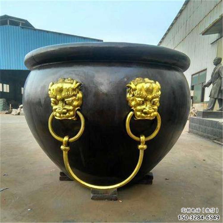 獅子頭鐵缸雕塑 獅子頭鐵缸雕塑
